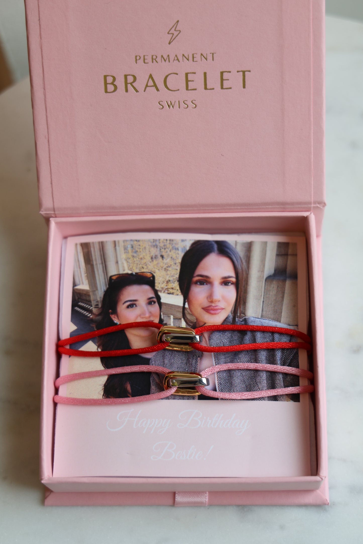 Interlocked Bracelet Set 2x mit Charm FINE (klein)