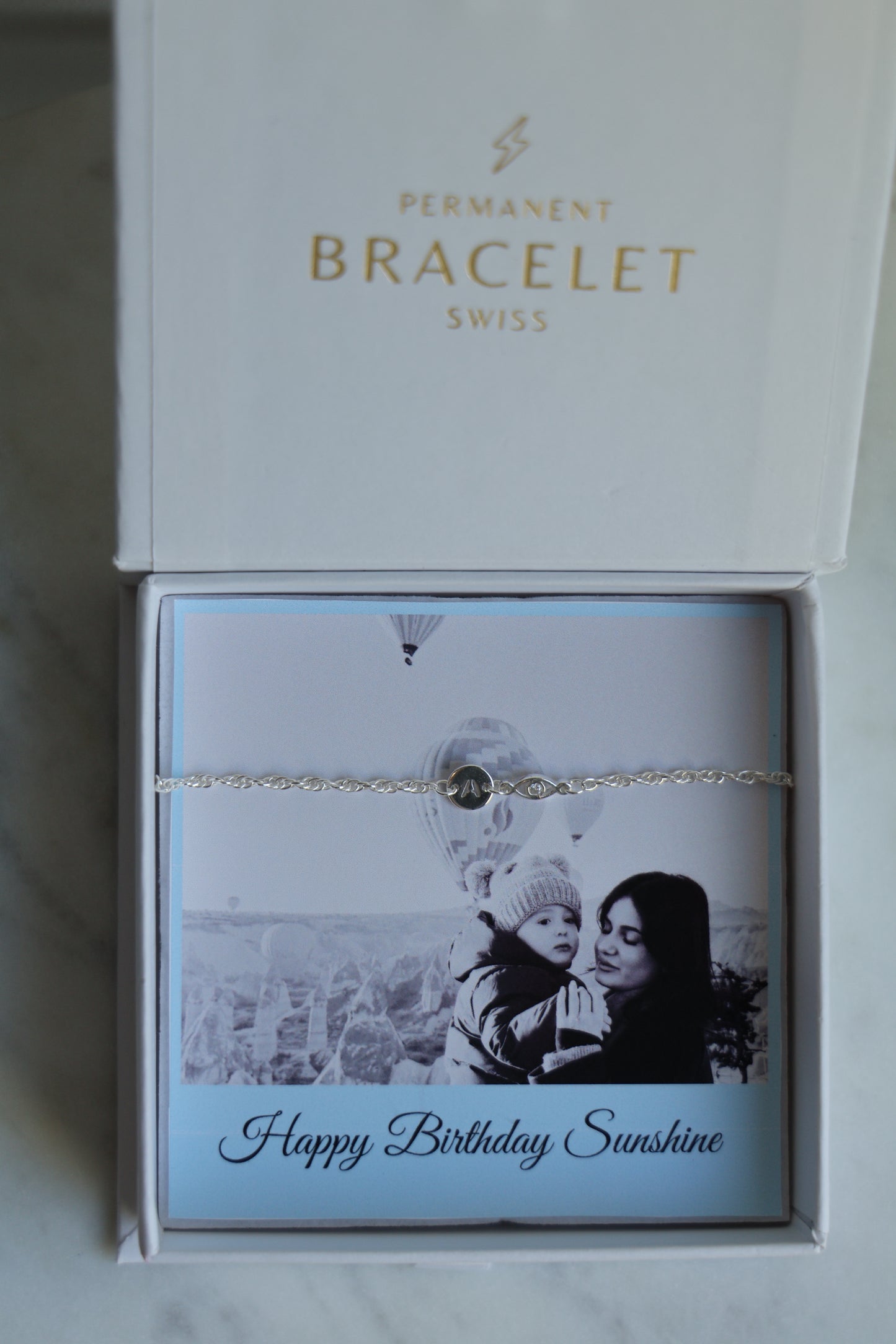 Personalisierte Kinder Armkette mit Buchstabe und Nazar Auge