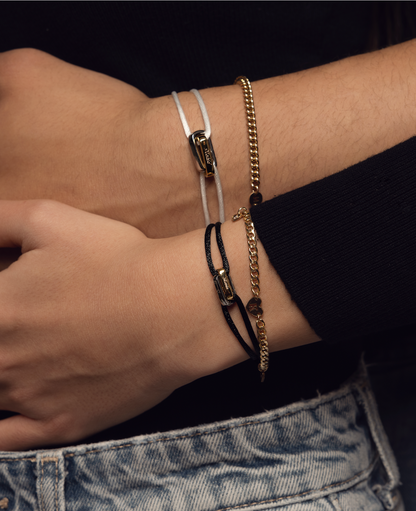 Interlocked Bracelet Set 1x mit Charm BOLD (gross) & 1x mit Charm FINE (klein)