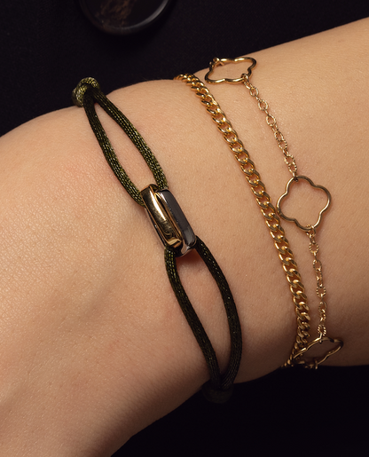 Interlocked Bracelet mit Charm FINE (klein)