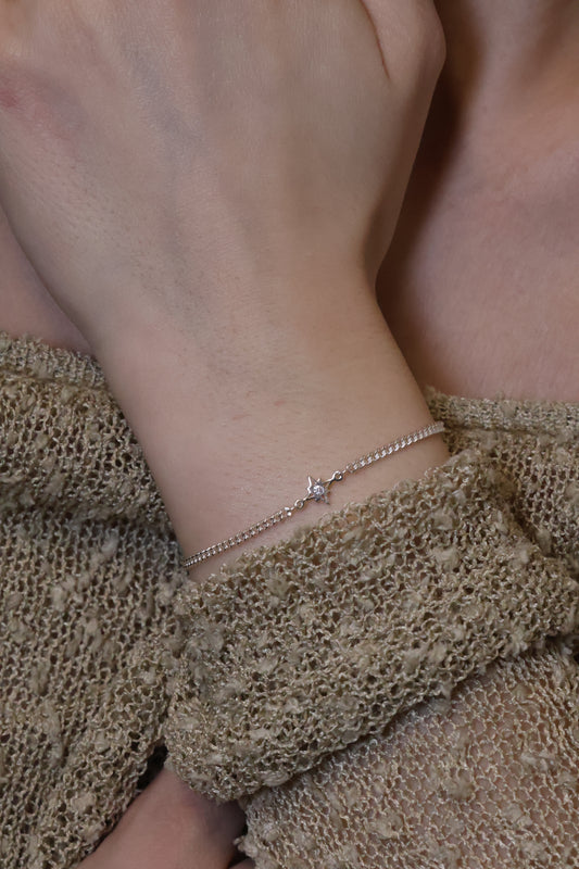 Personalisierte Armkette mit Nordstern Verbinder