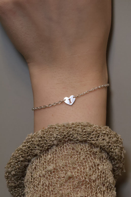 Personalisierte Armkette Herz Buchstaben