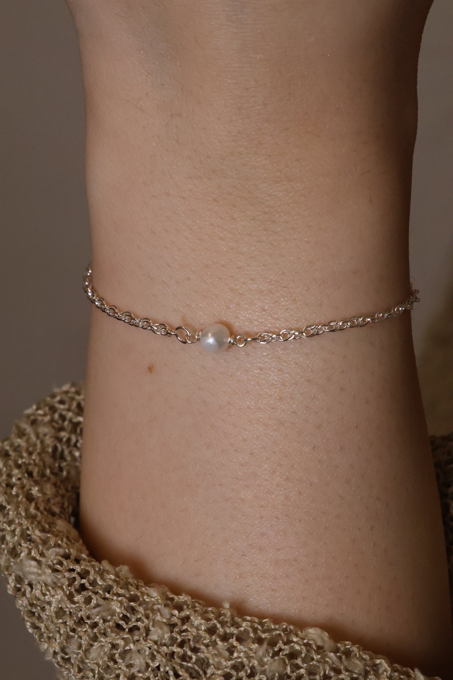 Personalisierte Armkette mit Perlen Verbinder