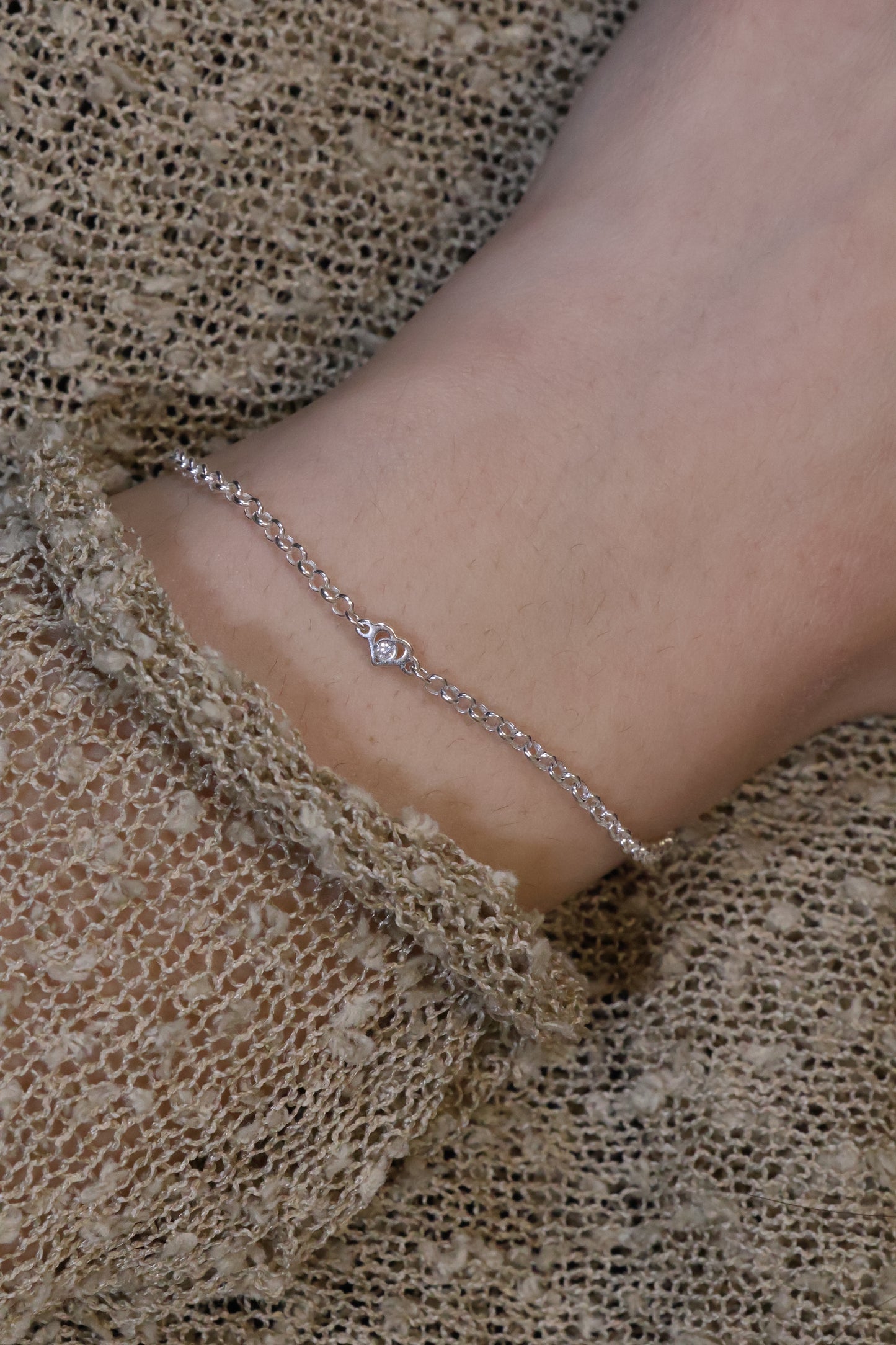 Personalisierte Armkette mit Herz Verbinder