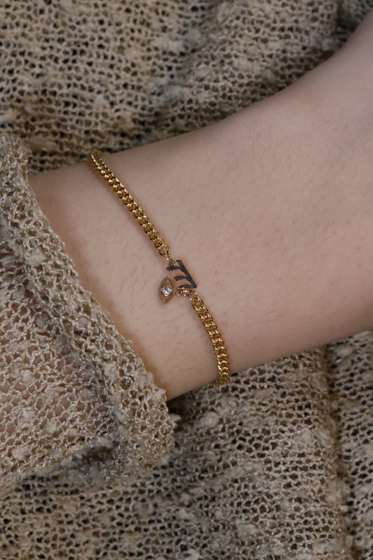 Personalisierte Armkette mit Angel Numbers und Nazar Auge Anhänger