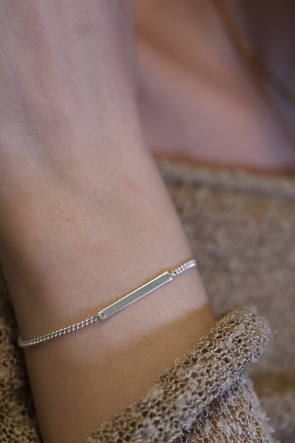 Personalisierte Armkette mit Gravur