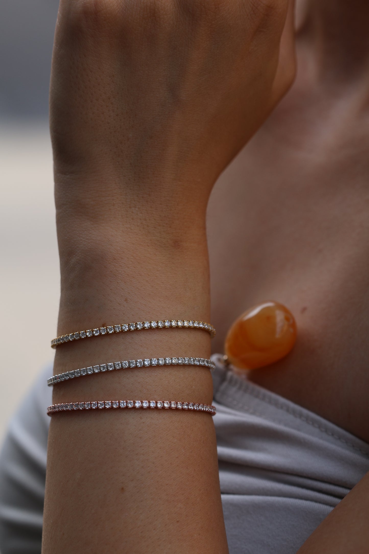 Personalisierte Tennis Armkette