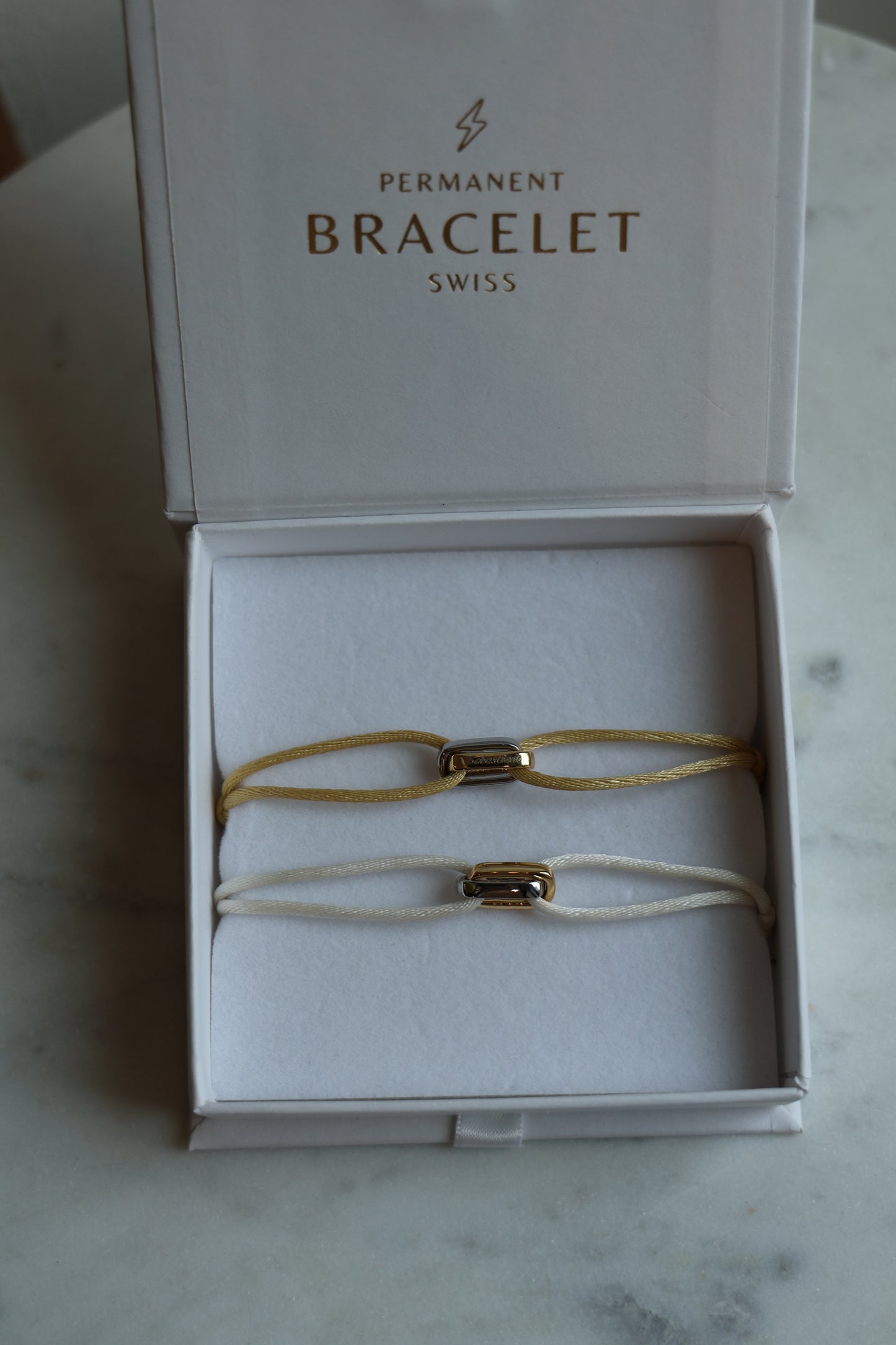 Interlocked Bracelet Set 2x mit Charm FINE (klein)