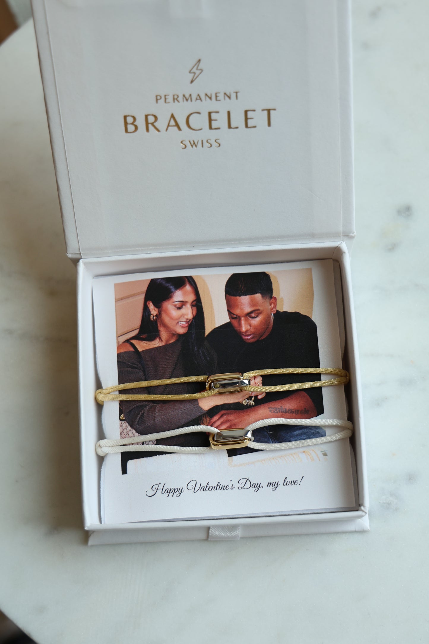 Interlocked Bracelet Set 2x mit Charm FINE (klein)