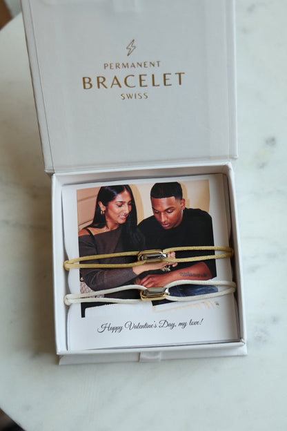 Interlocked Bracelet Set 2x mit Charm FINE (klein)