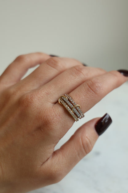 Connected Ring Gold, Silber & Rosegold