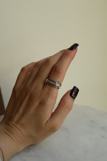 Connected Ring Silber & Rosegold