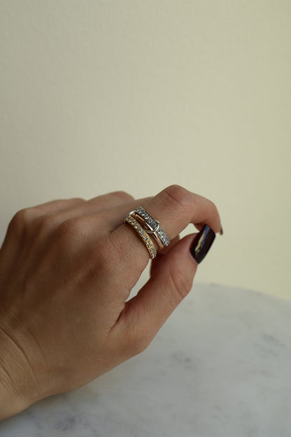 Connected Ring Gold, Silber & Rosegold