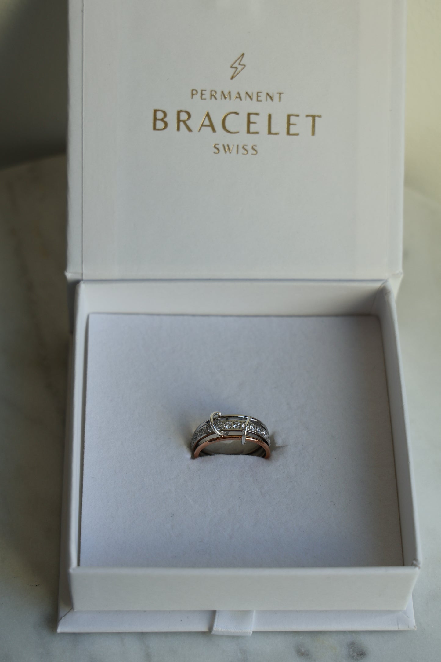 Connected Ring Silber & Rosegold