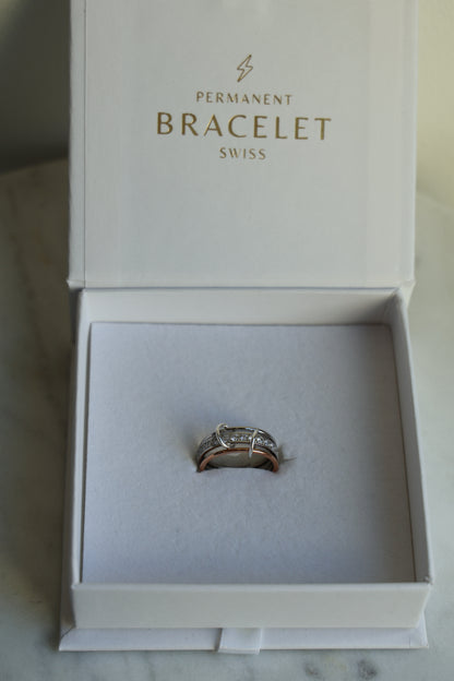 Connected Ring Silber & Rosegold