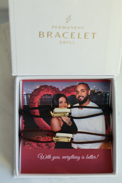 Interlocked Bracelet Set 2x mit Charm BOLD (gross)