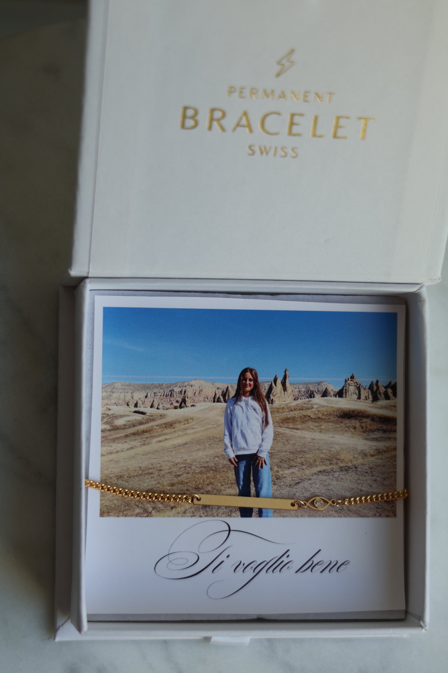 Personalisierte Kinder Armkette mit Nazar Auge und Gravur