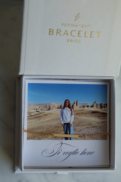 Personalisierte Kinder Armkette mit Nazar Auge und Gravur