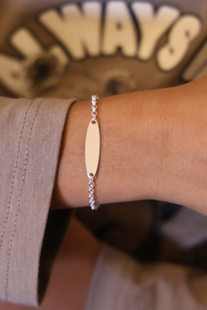 Personalisierte Kinder Armkette mit Gravur