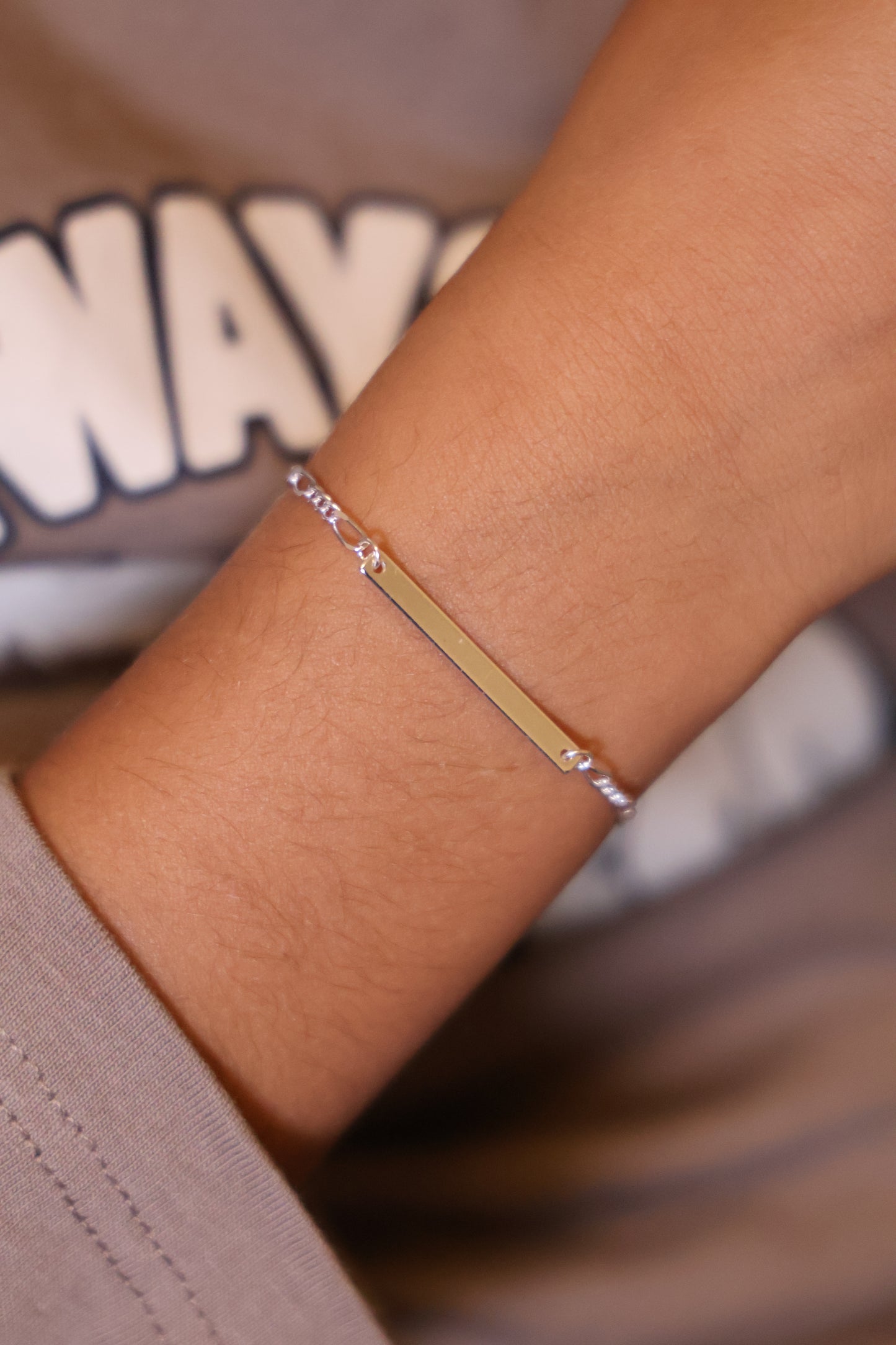 Personalisierte Kinder Armkette mit Gravur