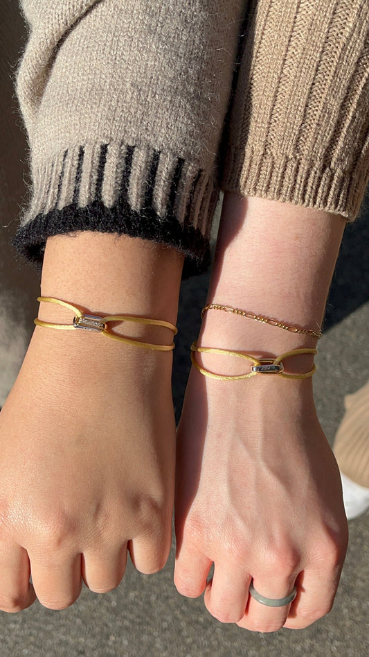 Interlocked Bracelet Set 2x mit Charm BOLD (gross)